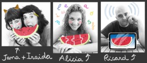 Sandia Books: Iraida con Jana, Alicia, Ricard